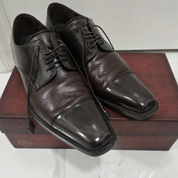 Mezlan Brown Oxford Dress Shoes Polished Leather and Traditional Lace-Up  Sz 8.5 main image 8